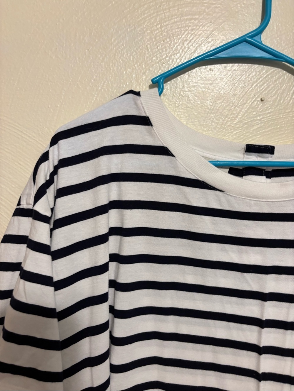 Talbots Plus 2X Black White Striped Cotton Tee Shirt Nautical - Picture 6 of 7